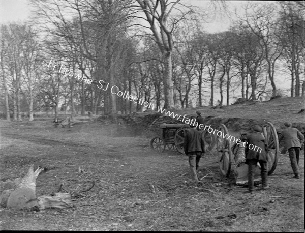 FORESTRY WORKERS WITH TRACTOR